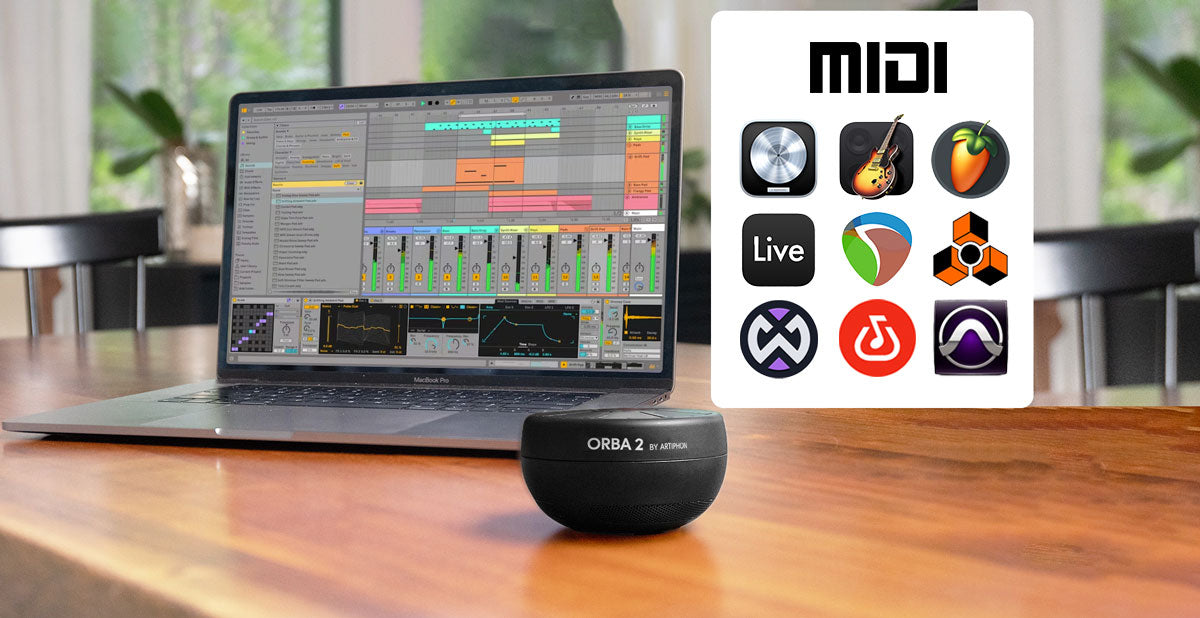 Using Orba as a MIDI controller to connect with DAWs (Digital Audio Workstations)