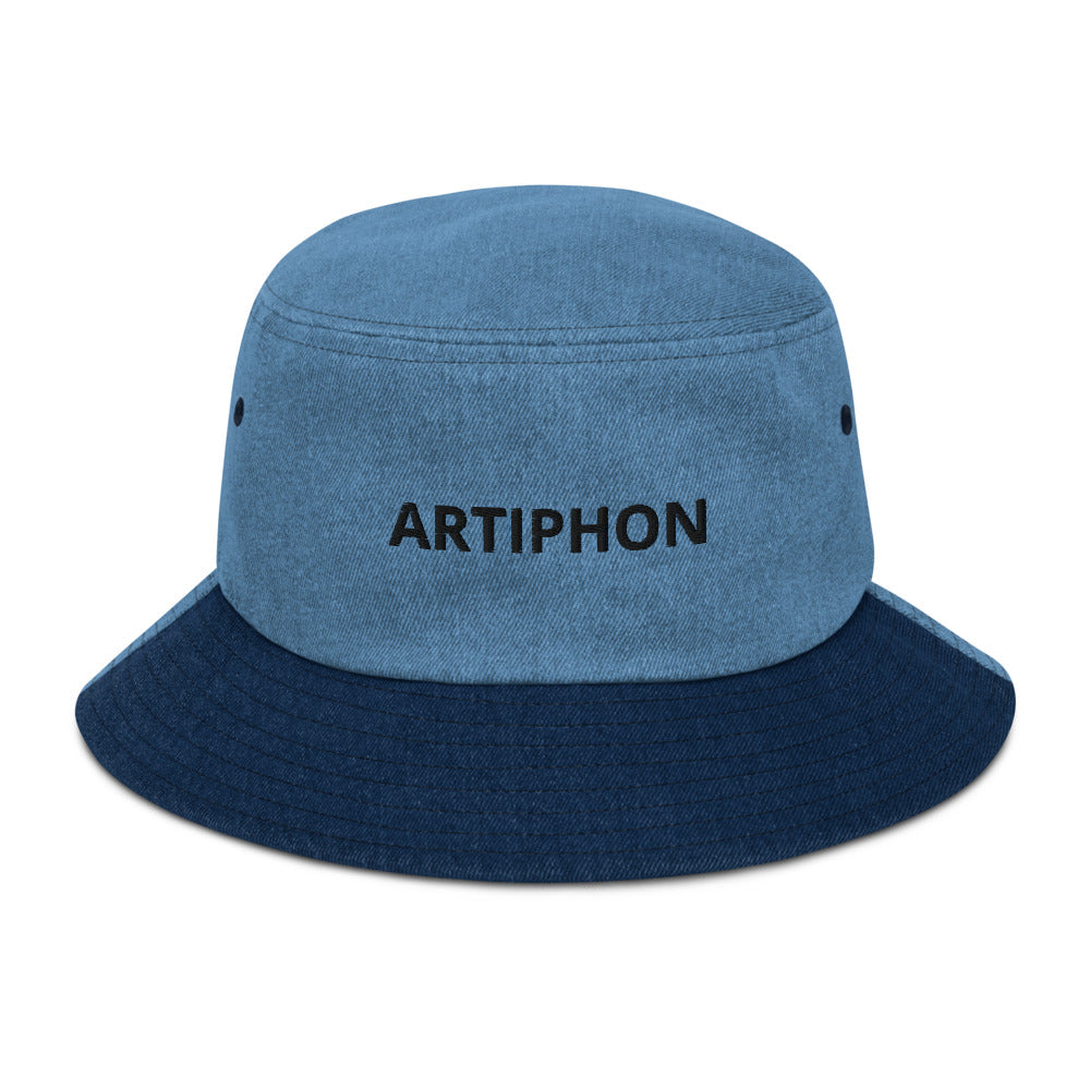Artiphon Full Logo Light Denim Bucket Hat Front